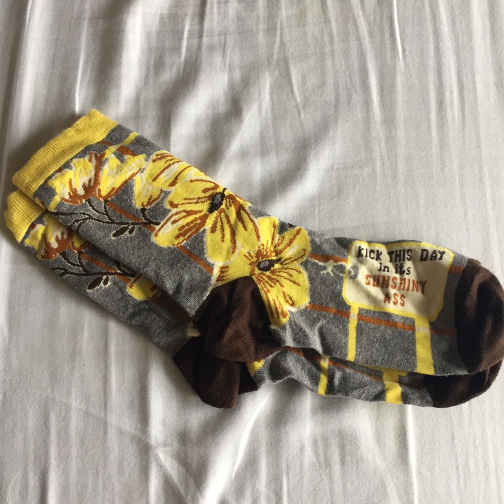 Cheeky “Kick this day in its sunshiny a**” socks